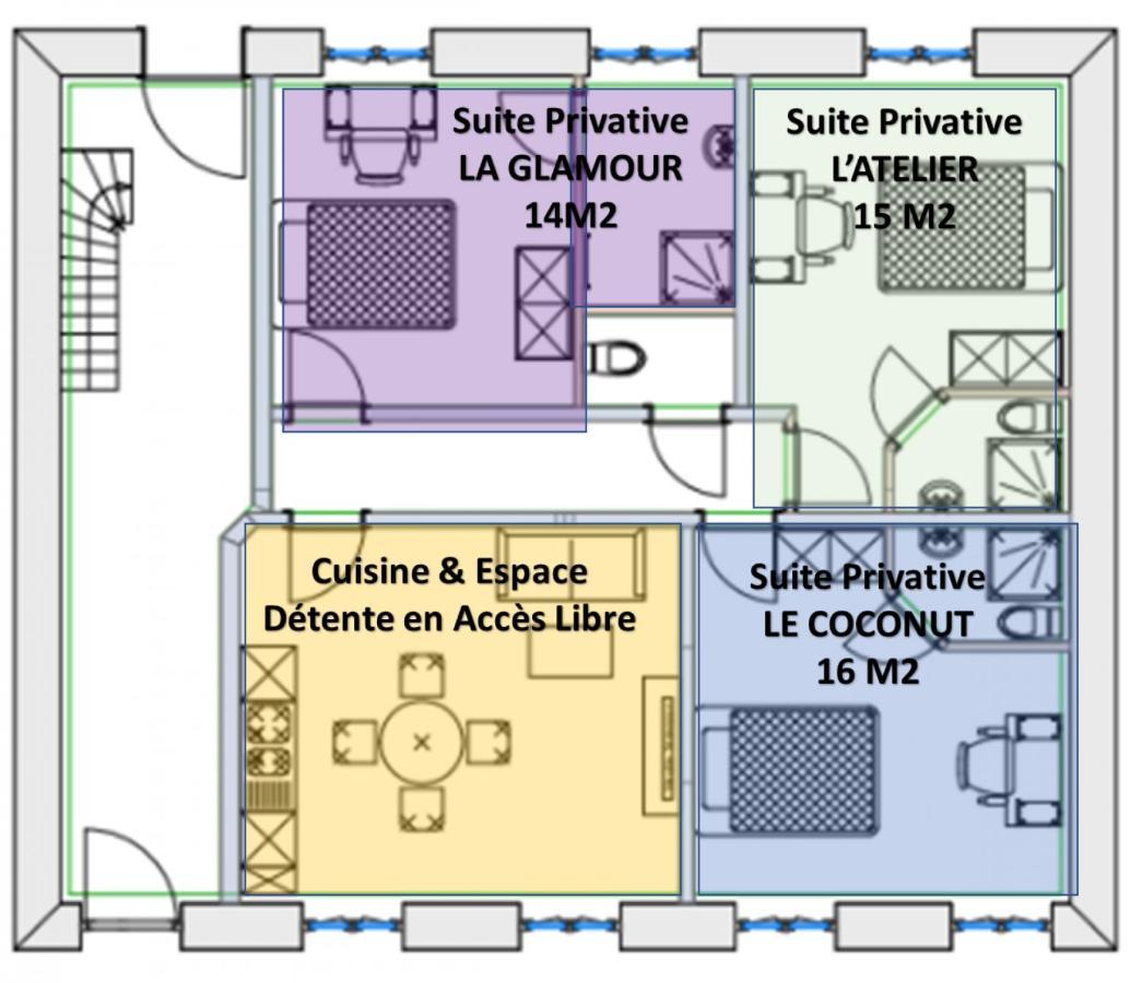 Le Convivial, Appartement Centre Ville مُلووز الغرفة الصورة
